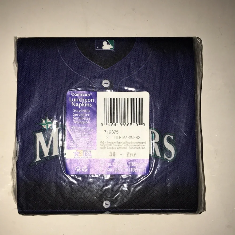 NIP MLB Set/36 Seattle Mariners Paper Napkins